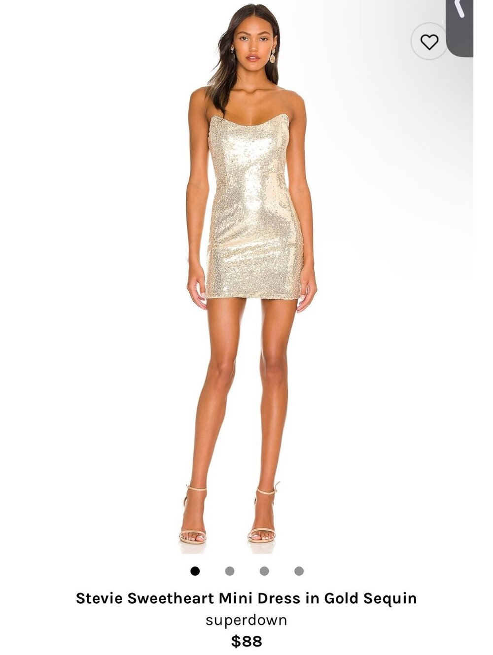 Superdown Revolve Gold Dress